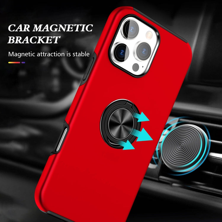 For iPhone 16 Magnetic Ring Holder Phone Case(Red) - iPhone 16 Cases by buy2fix | Online Shopping UK | buy2fix