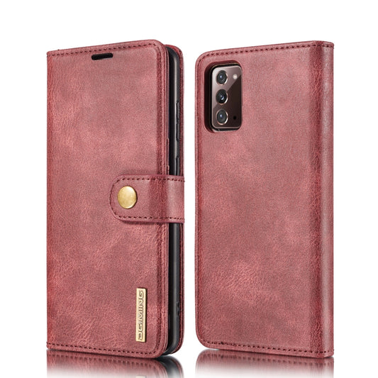 For Samsung Galaxy Note20 DG.MING Crazy Horse Texture Flip Detachable Magnetic Leather Case with Holder & Card Slots & Wallet(Red) - Galaxy Note20 Cases by DG.MING | Online Shopping UK | buy2fix