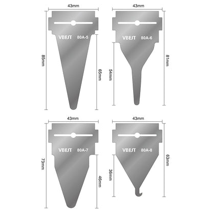 BEST VBST-80A 8 in 1 Stainless Steel Multipurpose Magnetic Double-sided Glue Removal Scraper Set - Dust Remove Tool by BEST | Online Shopping UK | buy2fix