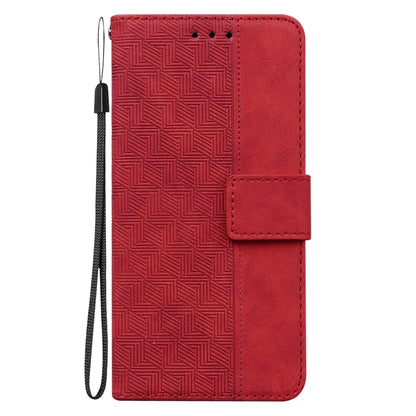 For Xiaomi Redmi K70 Pro / K70 Geometric Embossed Leather Phone Case(Red) - K70 Cases by buy2fix | Online Shopping UK | buy2fix