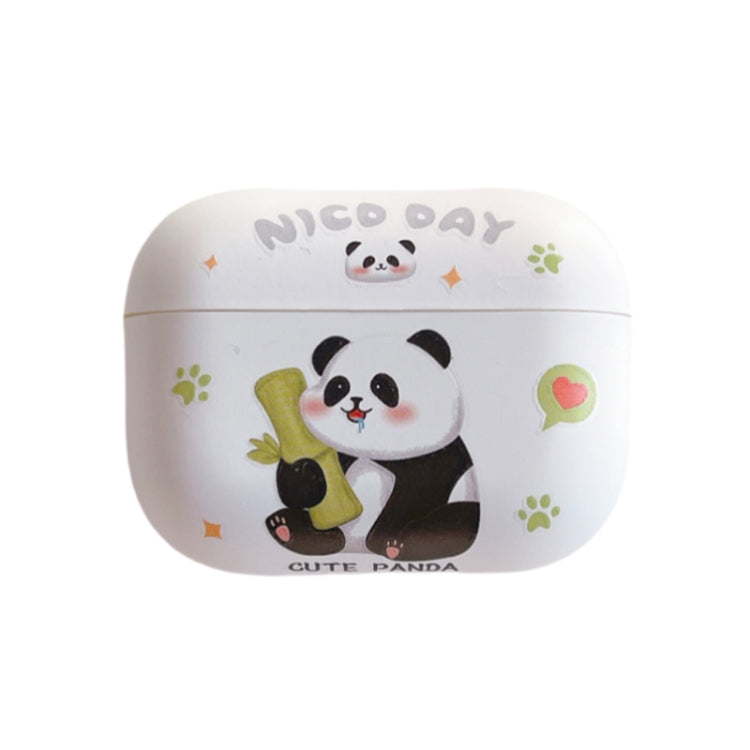 For AirPods Pro Panda Pattern Earbuds Box Frosted TPU Case(Cute Panda) - For AirPods Pro by buy2fix | Online Shopping UK | buy2fix