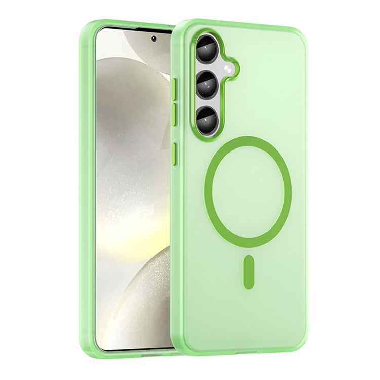 For Samsung Galaxy S24+ 5G MagSafe Frosted Translucent TPU + PC Full Coverage Phone Case(Green) - Galaxy S24+ 5G Cases by buy2fix | Online Shopping UK | buy2fix