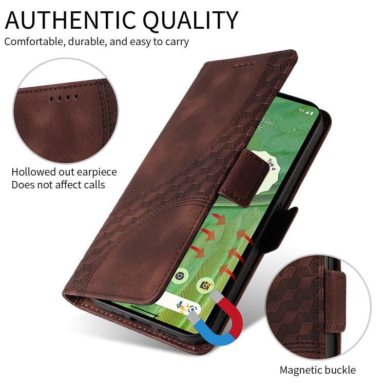 For Redmi K70 / K70 Pro Embossed Rhombus Starry Leather Phone Case(Brown) - K70 Pro Cases by buy2fix | Online Shopping UK | buy2fix