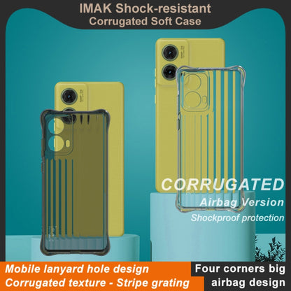 For Motorola Moto S50 Neo 5G IMAK Corrugated Texture Airbag TPU Phone Case(Transparent Black) - Motorola Cases by imak | Online Shopping UK | buy2fix