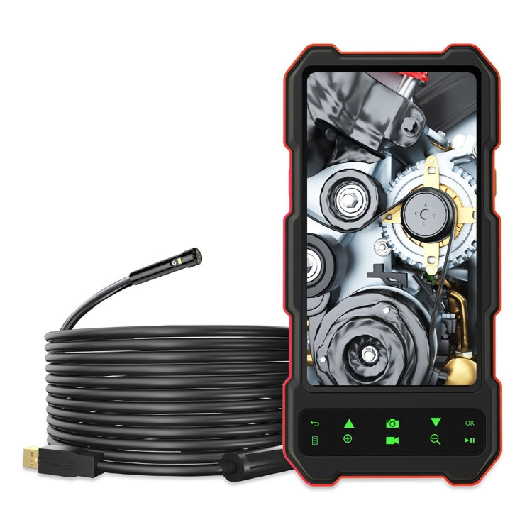 T21 4.5 inch IPS Color Screen 5.5mm Dual Camera Split Hard Cable Industrial Endoscope, Length:5m(Black Red) -  by buy2fix | Online Shopping UK | buy2fix