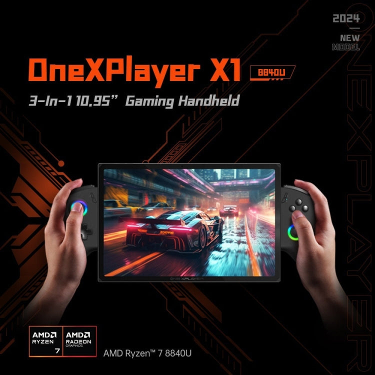 ONE-NETBOOK OneXPlayer X1 10.95 inch Handheld Game Console, 32GB+1TB, Windows 11 AMD Ryzen 7 8840U(Black) - Pocket Console by ONE-NETBOOK | Online Shopping UK | buy2fix