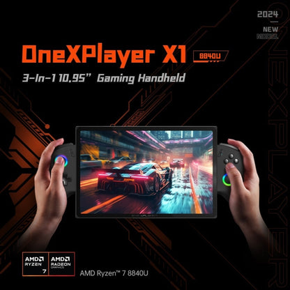 ONE-NETBOOK OneXPlayer X1 10.95 inch Handheld Game Console, 32GB+1TB, Windows 11 AMD Ryzen 7 8840U(Black) - Pocket Console by ONE-NETBOOK | Online Shopping UK | buy2fix