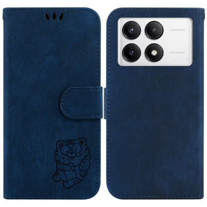 For Redmi K70 / K70 Pro Little Tiger Embossed Leather Phone Case(Dark Blue) - K70 Cases by buy2fix | Online Shopping UK | buy2fix