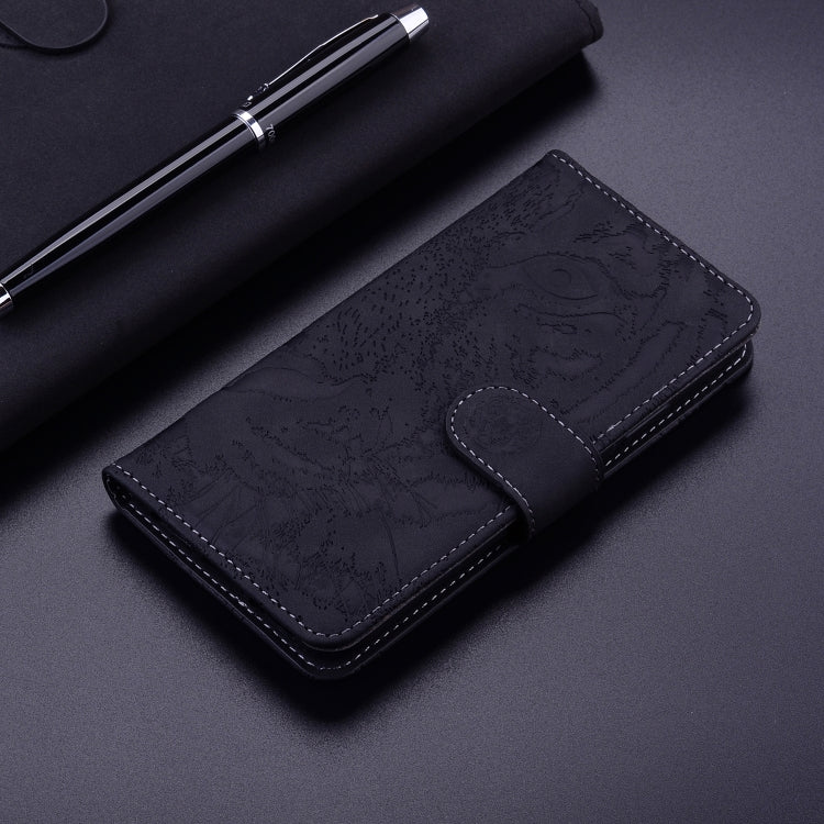 For Redmi K70 / K70 Pro Tiger Embossing Pattern Flip Leather Phone Case(Black) - K70 Cases by buy2fix | Online Shopping UK | buy2fix