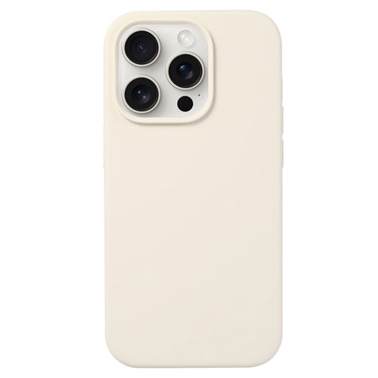 For iPhone 16 Pro Liquid Silicone Phone Case(Antique White) - iPhone 16 Pro Cases by buy2fix | Online Shopping UK | buy2fix