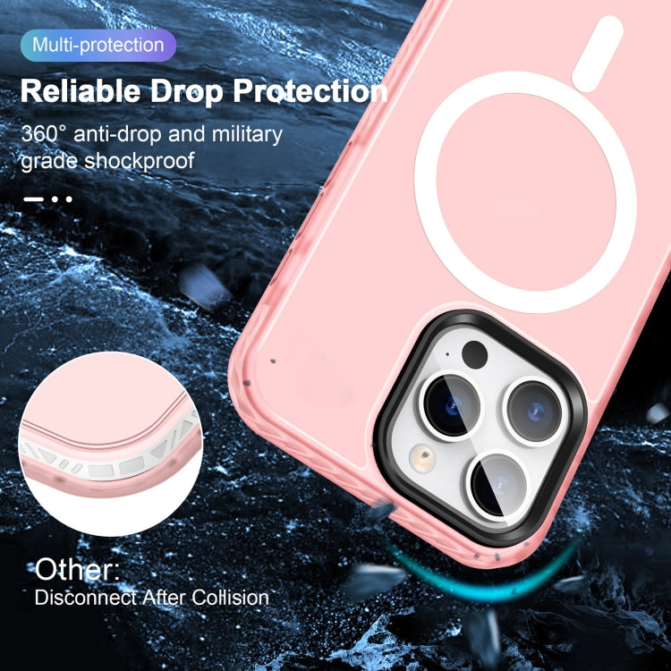 For iPhone 15 Pro Skin Feel Airbag Shockproof MagSafe Phone Case(Pink) - iPhone 15 Pro Cases by buy2fix | Online Shopping UK | buy2fix