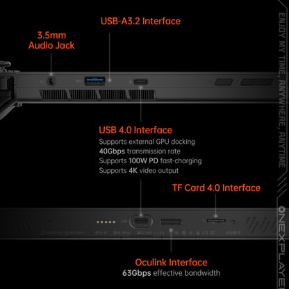 ONE-NETBOOK OneXPlayer X1 mini 8.8 inch Handheld Game Console, 32GB+1TB, Windows 11 AMD Ryzen 7 8840U(Black) - Pocket Console by ONE-NETBOOK | Online Shopping UK | buy2fix