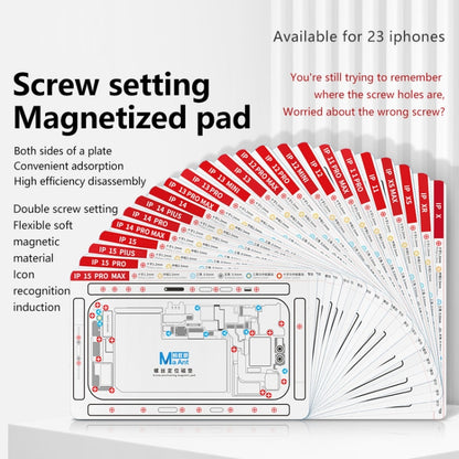 For iPhone 14 Pro MaAnt Double-sided Screw Positioning Flexible Soft Magnetic Pad - Magnetic Screws Mat by buy2fix | Online Shopping UK | buy2fix