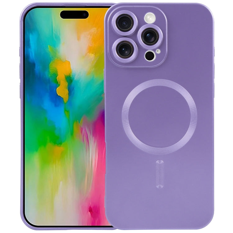 For iPhone 16 Pro Max Liquid TPU Silicone Solid Color MagSafe Phone Case(Purple) - iPhone 16 Pro Max Cases by buy2fix | Online Shopping UK | buy2fix