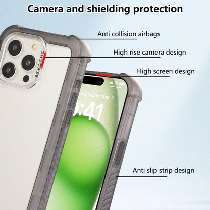 For iPhone 16 Pro Transparent Matte TPU Hybrid PC 3-in-1 Phone Case(Grey) - iPhone 16 Pro Cases by buy2fix | Online Shopping UK | buy2fix