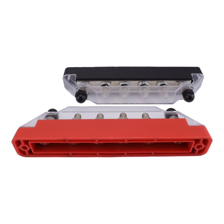 Pair 6 Way 48V 150A M6 Power Distribution Block Terminal Studs with 12pcs Terminals(Black + Red) - Booster Cable & Clip by buy2fix | Online Shopping UK | buy2fix