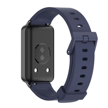 For Honor Band 9 MIJOBS Solid Color Silicone Watch Band(Midnight Blue Black) - Watch Bands by MIJOBS | Online Shopping UK | buy2fix