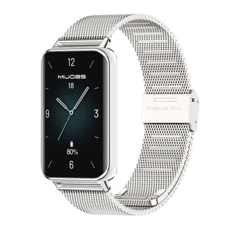 For Honor Band 9 MIJOBS Milan Buckle Stainless Steel Watch Band(Silver) - Watch Bands by MIJOBS | Online Shopping UK | buy2fix