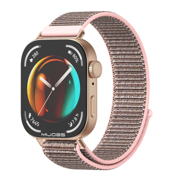 For Huawei Watch Fit3 MIJOBS Breathable Nylon Loop Watch Band(Pink Sand Rose Gold) - Watch Bands by MIJOBS | Online Shopping UK | buy2fix