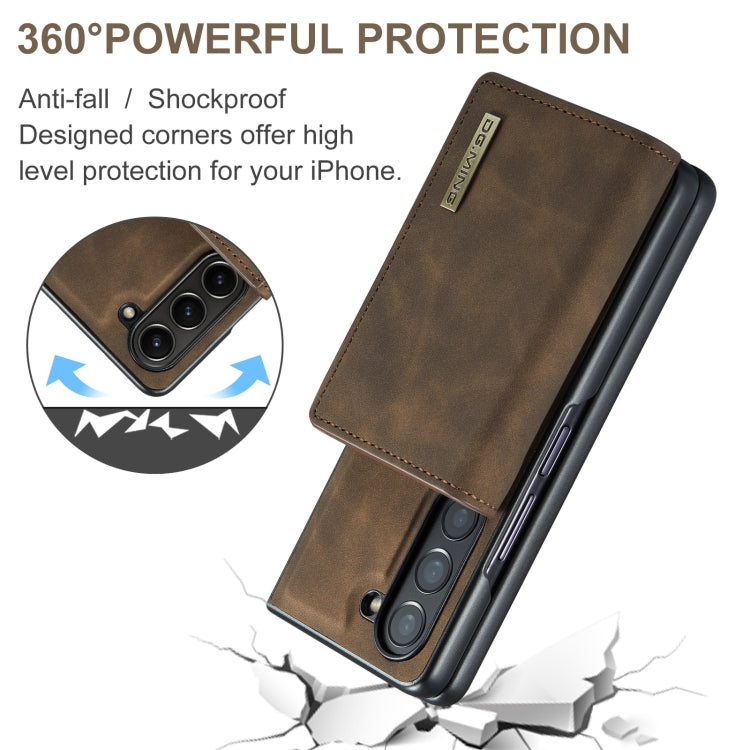 For Samsung Galaxy Z Fold6 DG.MING M1 Series 3-Fold Multi Card Wallet + Magnetic Phone Case(Coffee) - Galaxy Z Fold6 5G Cases by DG.MING | Online Shopping UK | buy2fix