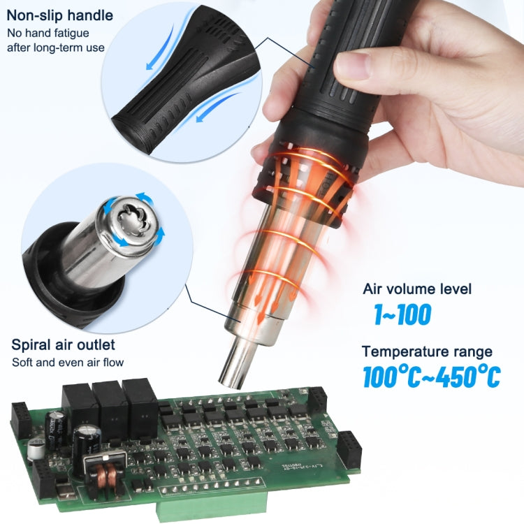 Kaisi 858Pro Smart Sleep Lead-free Digital Display Hot Air Gun Desoldering Station, Plug:US Plug - Electric Soldering Iron by Kaisi | Online Shopping UK | buy2fix