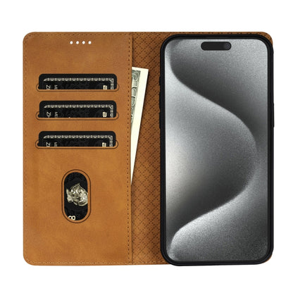 For iPhone SE 2024 N.BEKUS CSJ-P1 Solid Color Leather Phone Case(Brown) - More iPhone Cases by N.BEKUS | Online Shopping UK | buy2fix