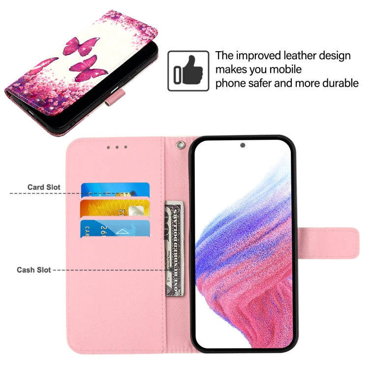 For Redmi K70 Ultra 5G Global 3D Painting Horizontal Flip Leather Phone Case(Rose Butterfly) - Xiaomi Cases by buy2fix | Online Shopping UK | buy2fix