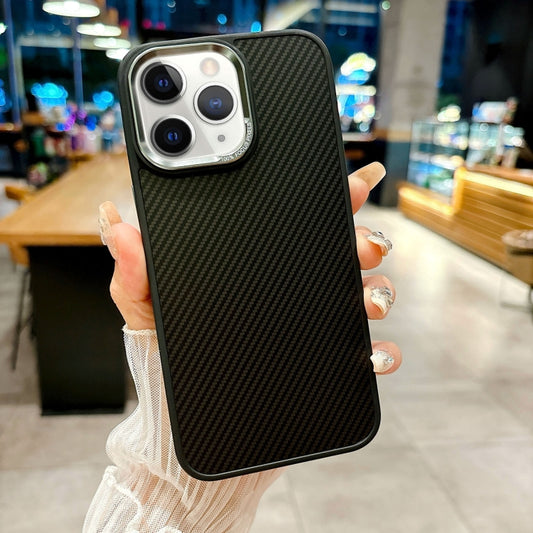 For iPhone 11 Pro Max Carbon Fiber Texture MagSafe Magnetic Shockproof Phone Case(Black) - iPhone 11 Pro Max Cases by buy2fix | Online Shopping UK | buy2fix