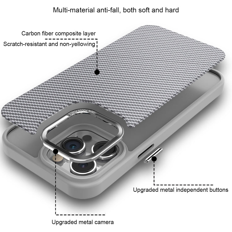 For iPhone 11 Carbon Fiber Texture MagSafe Magnetic Shockproof Phone Case(Blue) - iPhone 11 Cases by buy2fix | Online Shopping UK | buy2fix