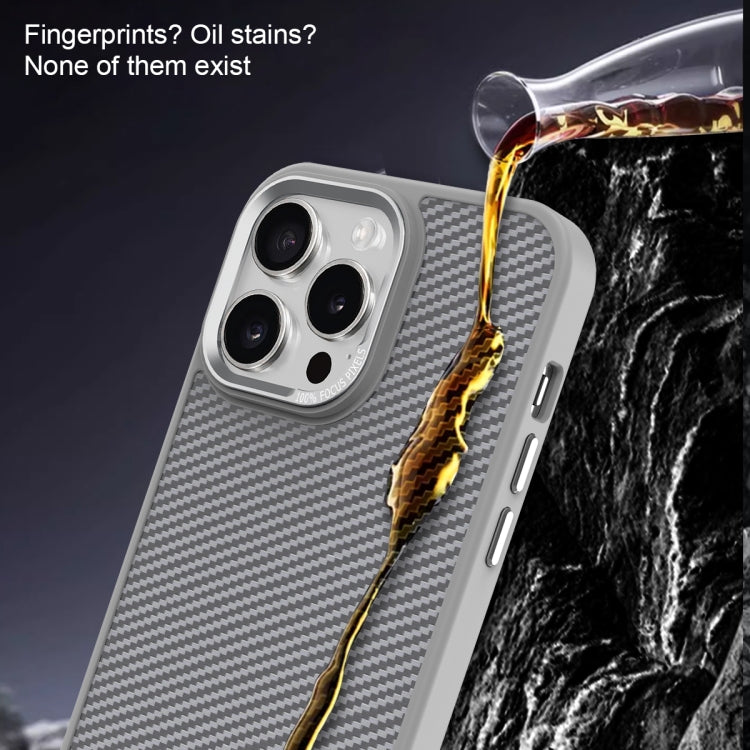 For iPhone 15 Pro Carbon Fiber Texture MagSafe Magnetic Shockproof Phone Case(Blue) - iPhone 15 Pro Cases by buy2fix | Online Shopping UK | buy2fix