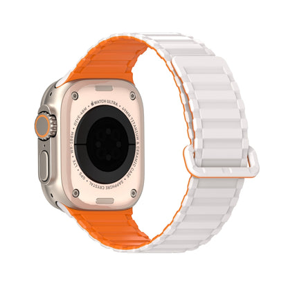 For Apple Watch Series 5 44mm DUX DUCIS KJ Series Magnetic Buckle Silicone Watch Band(Starlight Orange) - Watch Bands by DUX DUCIS | Online Shopping UK | buy2fix