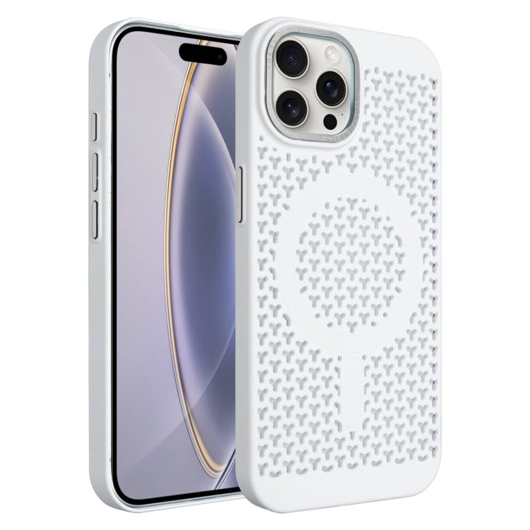 For iPhone 16 Pro Ice Feeling Cooling MagSafe Magnetic Phone Case(White) - iPhone 16 Pro Cases by buy2fix | Online Shopping UK | buy2fix