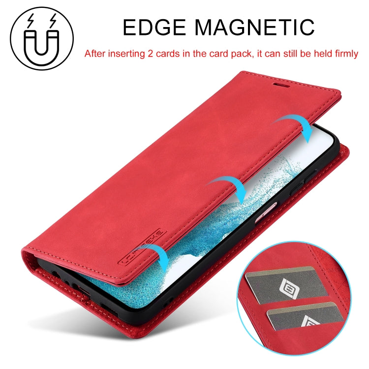 For Samsung Galaxy S24 FE 5G LC.IMEEKE Strong Magnetism Microfiber Leather Phone Case(Red) - Galaxy S24 FE 5G Cases by LC.IMEEKE | Online Shopping UK | buy2fix