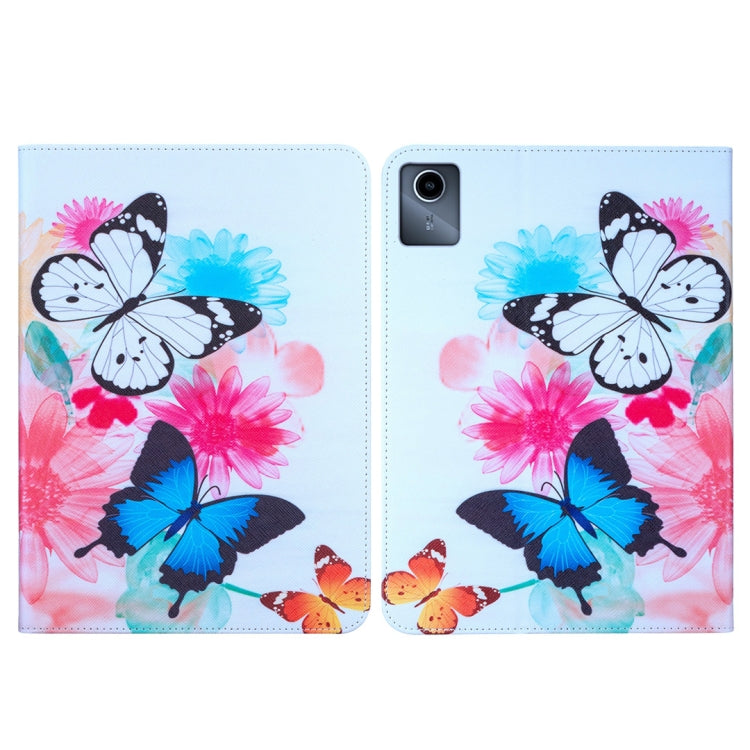 For Lenovo Tab M11 / Xiaoxin Pad 11 2024 Colored Drawing Leather Tablet Case(Two Butterflies) - Lenovo by buy2fix | Online Shopping UK | buy2fix