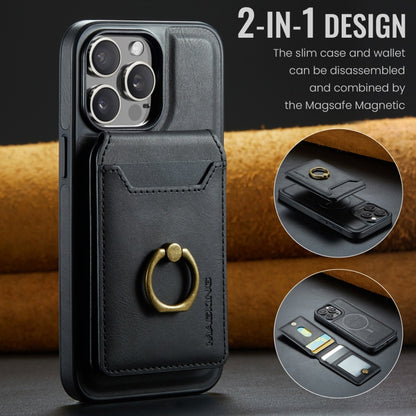 For iPhone 15 Pro Max DG.MING K1 MagSafe Detachable Wallet RFID Back Cover Phone Case(Black) - iPhone 15 Pro Max Cases by DG.MING | Online Shopping UK | buy2fix