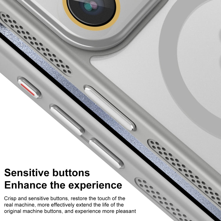 For iPhone 16 Pro Max Side Cooling Skin Feel Frosted MagSafe Magnetic Phone Case(Sky Blue) - iPhone 16 Pro Max Cases by buy2fix | Online Shopping UK | buy2fix