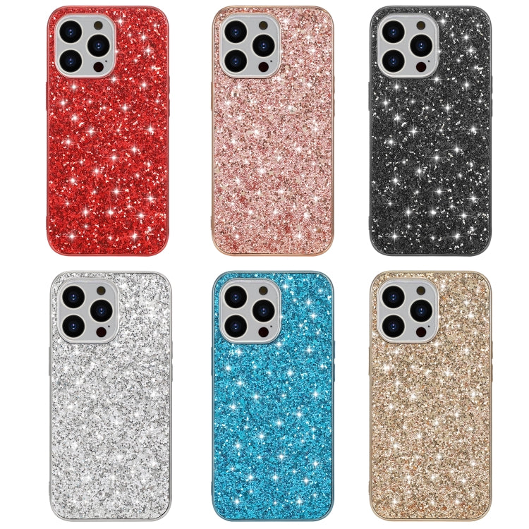 For iPhone 16 Pro Max Glitter Powder Shockproof TPU Phone Case(Red) - iPhone 16 Pro Max Cases by buy2fix | Online Shopping UK | buy2fix