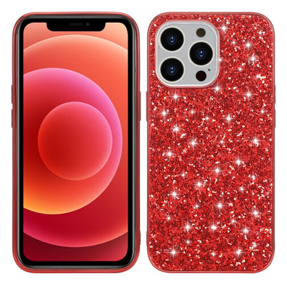 For iPhone 16 Pro Glitter Powder Shockproof TPU Phone Case(Red) - iPhone 16 Pro Cases by buy2fix | Online Shopping UK | buy2fix