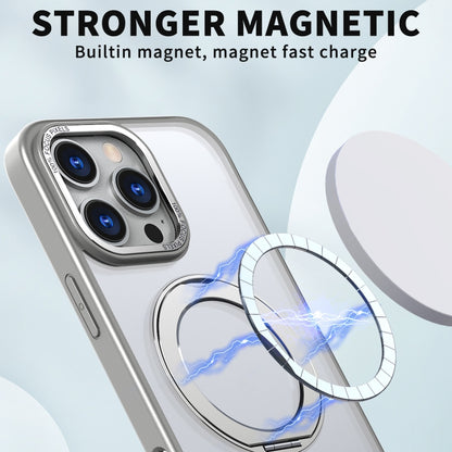 For iPhone 16 Pro Max Wing Series MagSafe Magnetic Ring Holder Phone Case(Titanium Gray) - iPhone 16 Pro Max Cases by buy2fix | Online Shopping UK | buy2fix