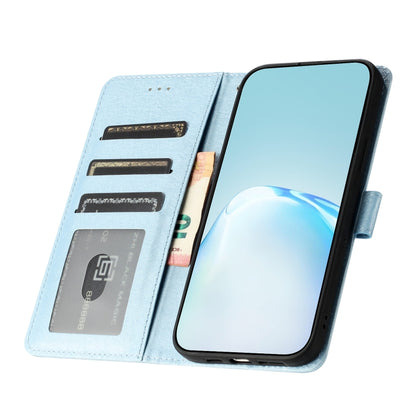 For iPhone 16 Pro Silk Texture Horizontal Flip Leather Phone Case(Light Blue) - iPhone 16 Pro Cases by buy2fix | Online Shopping UK | buy2fix