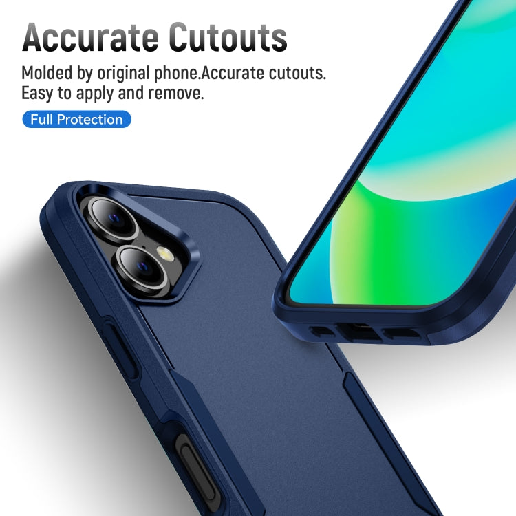 For iPhone 16 Pioneer Armor Heavy Duty PC + TPU Phone Case(Blue) - iPhone 16 Cases by buy2fix | Online Shopping UK | buy2fix