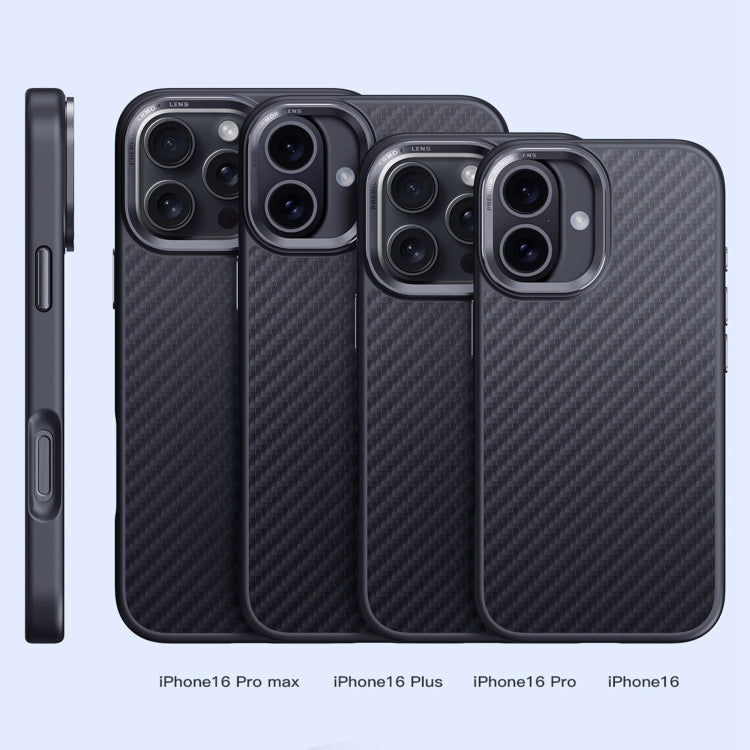 For iPhone 16 Pro Max Carbon Fiber Kevlar MagSafe Magnetic Phone Case(Black) - iPhone 16 Pro Max Cases by buy2fix | Online Shopping UK | buy2fix