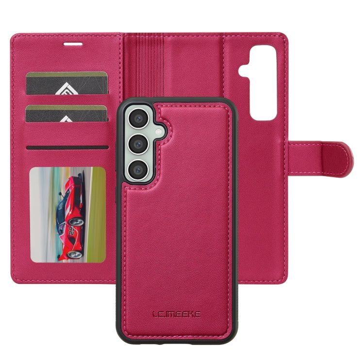 For Samsung Galaxy A35 5G LC.IMEEKE L2 Series Detachable Magsafe PU Phone Case with Lanyard(Red) - Galaxy Phone Cases by LC.IMEEKE | Online Shopping UK | buy2fix