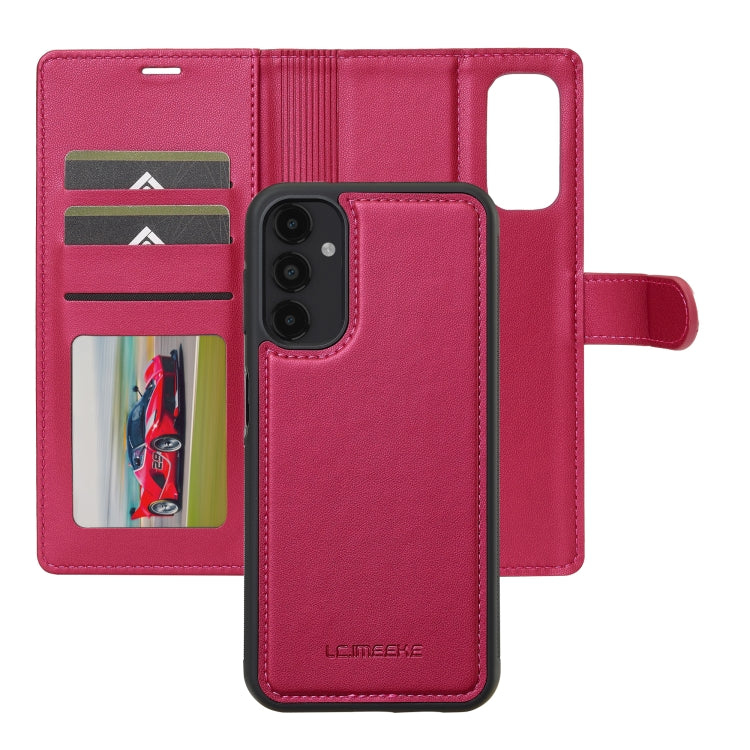 For Samsung Galaxy A14 4G / A14 5G LC.IMEEKE L2 Series Detachable Magsafe PU Phone Case with Lanyard(Red) - Galaxy Phone Cases by LC.IMEEKE | Online Shopping UK | buy2fix