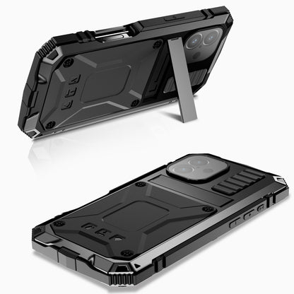 For iPhone 16 Plus R-JUST Life Waterproof Dustproof Shockproof Phone Case(Black) - iPhone 16 Plus Cases by R-JUST | Online Shopping UK | buy2fix