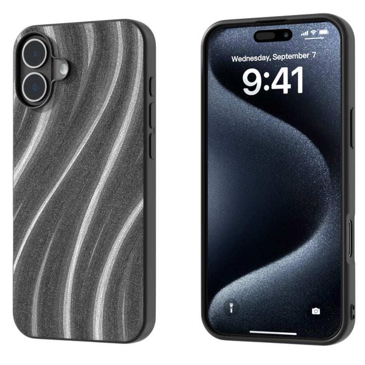 For iPhone 16 Galactic Pattern Protective Phone Case(Grey) - iPhone 16 Cases by buy2fix | Online Shopping UK | buy2fix