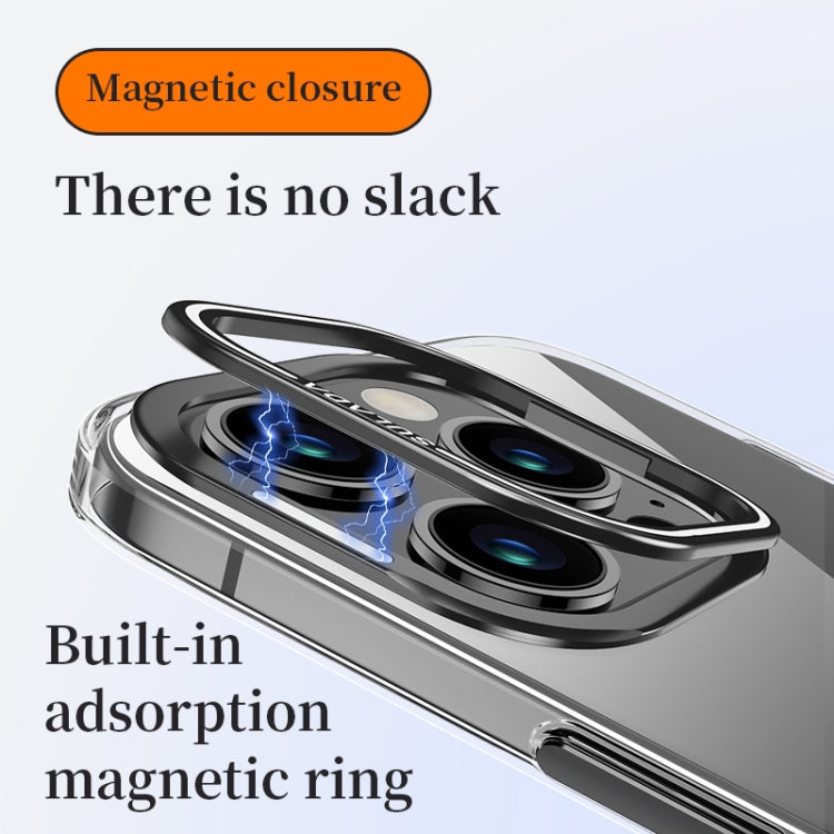 For iPhone 16 Pro Max SULADA PC + Aluminum Alloy Lens Holder Phone Case(Black) - iPhone 16 Pro Max Cases by SULADA | Online Shopping UK | buy2fix