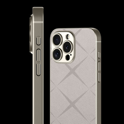 For iPhone 16 Pro GKK Asterism Metal Paint Skin Feel Leather Full Coverage Phone Case(Mountain Gray) - iPhone 16 Pro Cases by GKK | Online Shopping UK | buy2fix