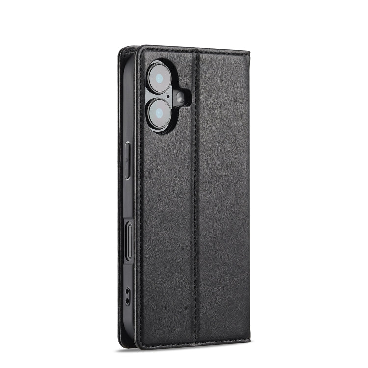 For iPhone 16 Plus LC.IMEEKE RFID Anti-theft Leather Phone Case(Black) - iPhone 16 Plus Cases by LC.IMEEKE | Online Shopping UK | buy2fix