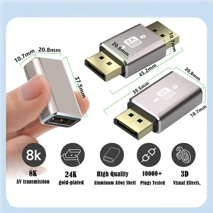 8K Ultra DP Male to Female Adapter -  by buy2fix | Online Shopping UK | buy2fix